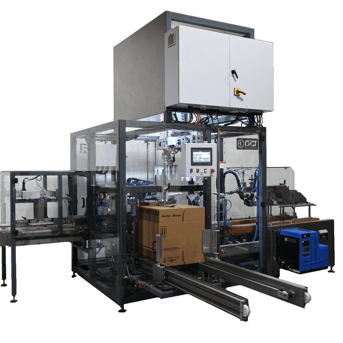 Automatic case packer for gallon type containers