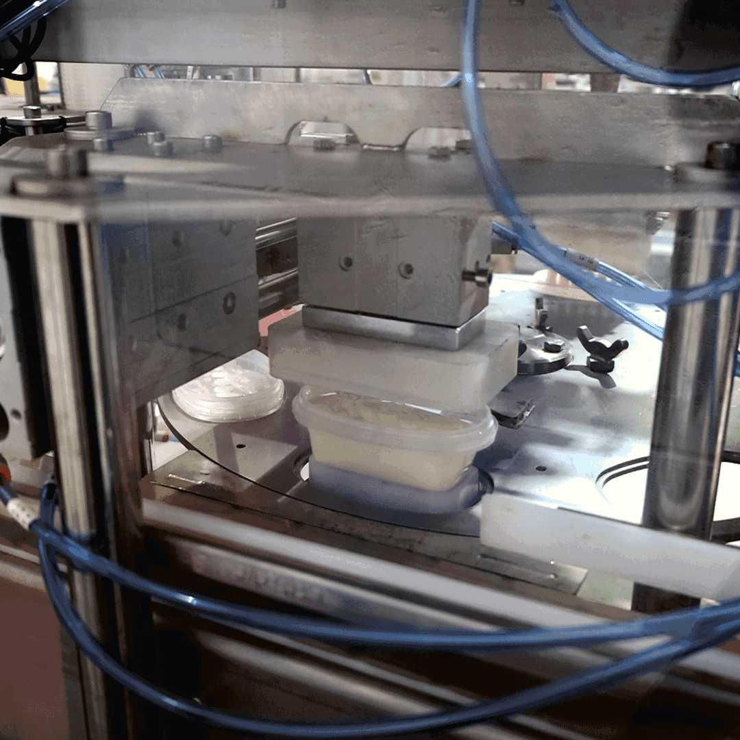 Lids placing and pressing
