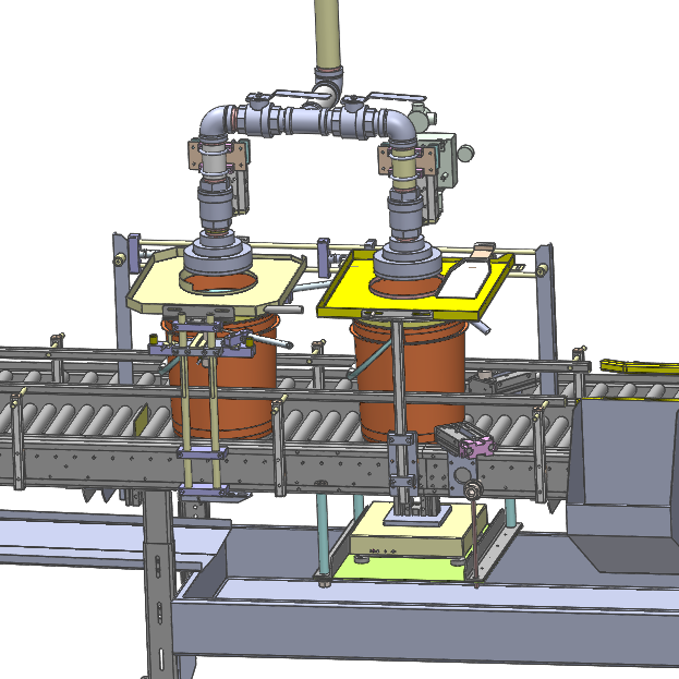 Pail filling machines with a digital scale system